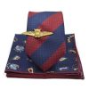 Birdseye Navy Tie Set