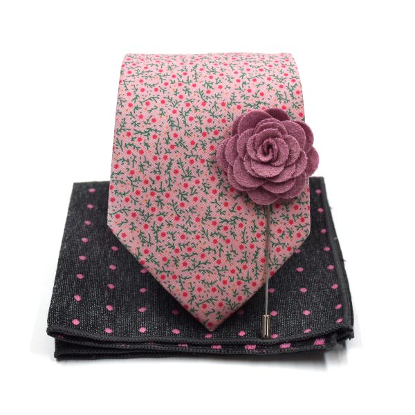 Floral Strawberry Fields Tie Set