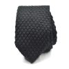 Knitted Point Slate Tie