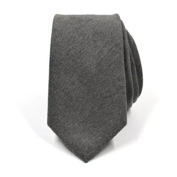 Microsuede Dark Grey Tie