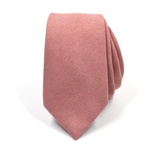 Microsuede Salmon Tie