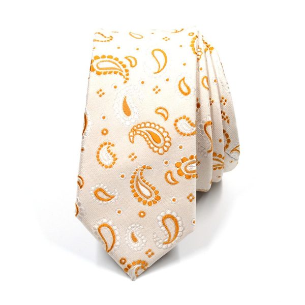 Paisley Crest Pearl Tie