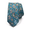 Paisley Crest Teal Tie