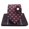 Polka Dot Burnt Red Tie Set