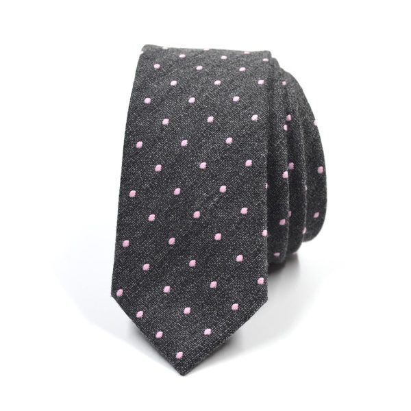 Polka Dot Dark Grey Tie