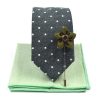 Polka Dot Hunter Green Tie Set