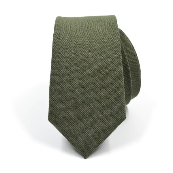 Solid Olive Tie