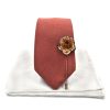 Solid Rust Wedding Tie Set Skinny