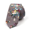 Floral Grey Rose Tie