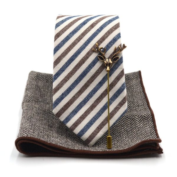 Striped Oxford Tie Set